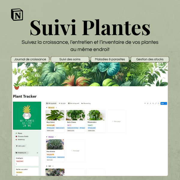 Suivi de plantes & Journal de croissance