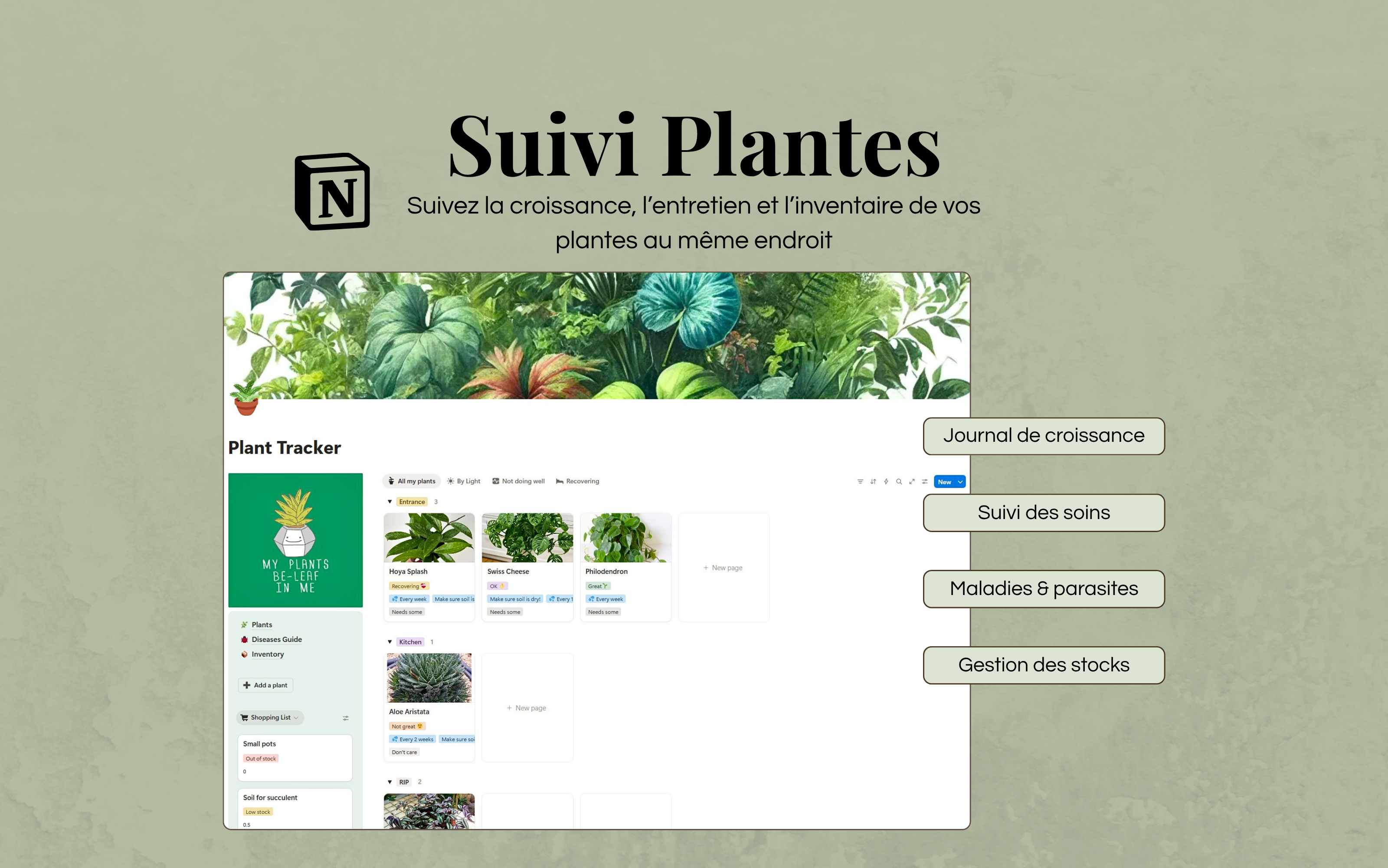 Suivi de plantes & Journal de croissance