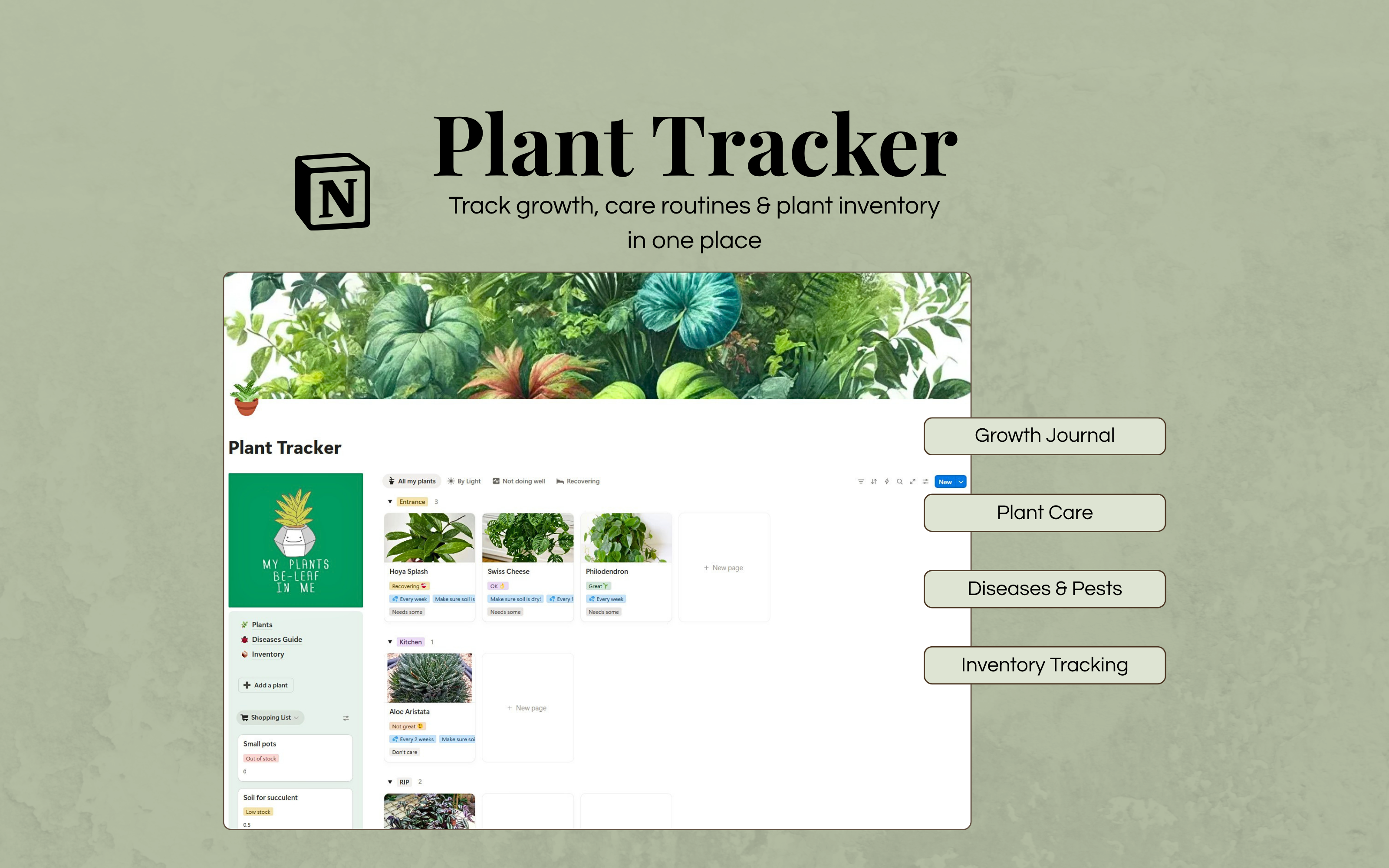 Plant Tracker & Growth Journal