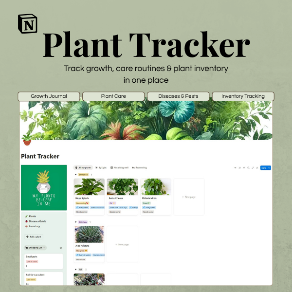 Plant Tracker & Growth Journal