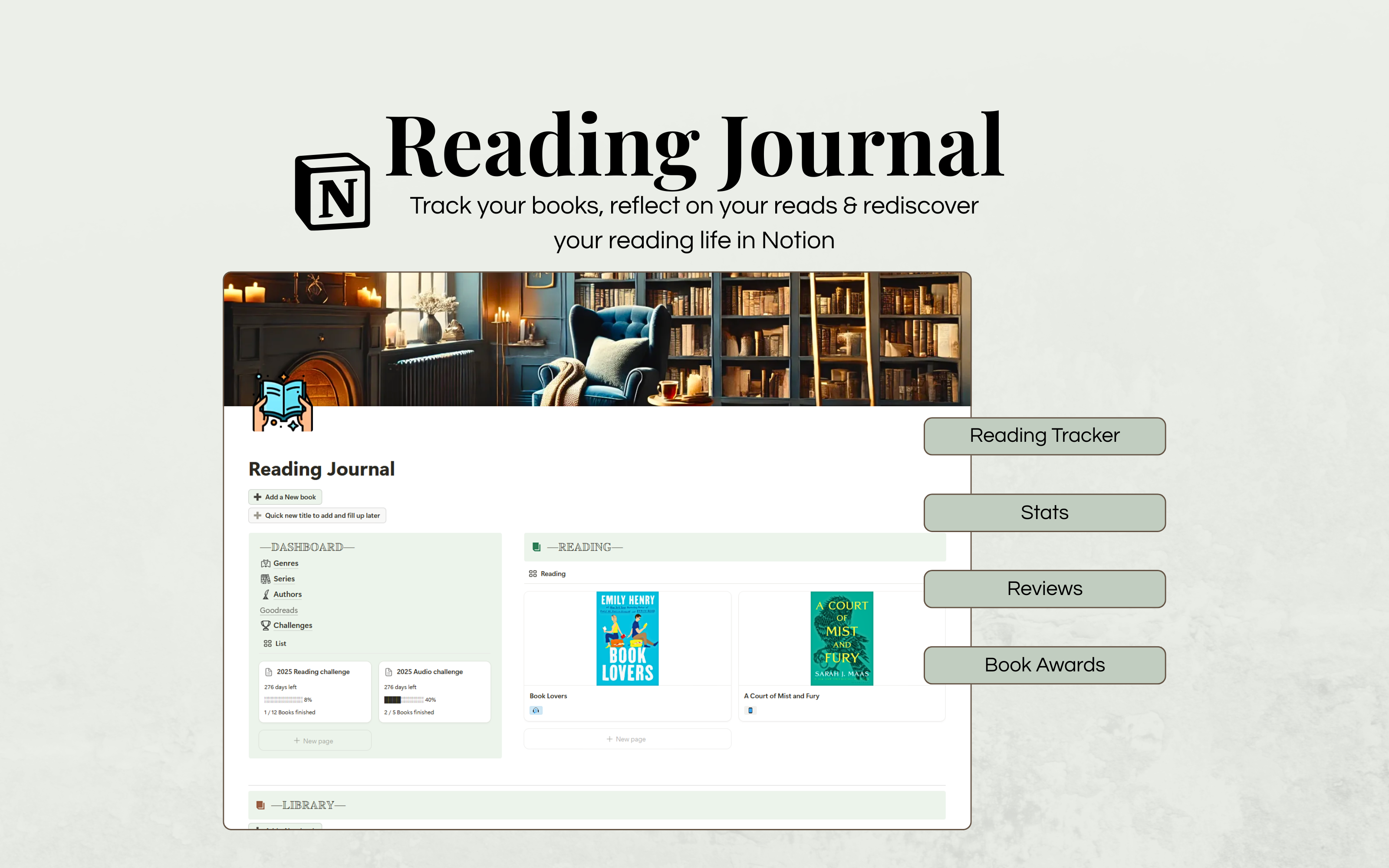 Reading Journal & Book Library